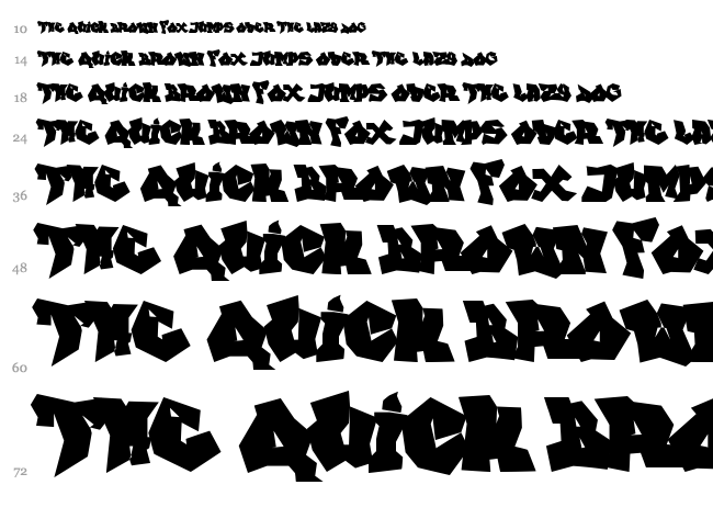 FTF Indonesiana Go Graffitiana font waterfall